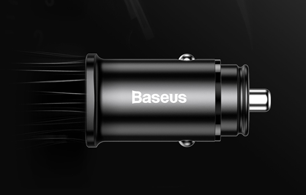 Baseus Square automobilinis įkroviklis PPS QC4.0 / PD3.0 5A 30W - Juodas aprašymas - Prekės nuotrauka
