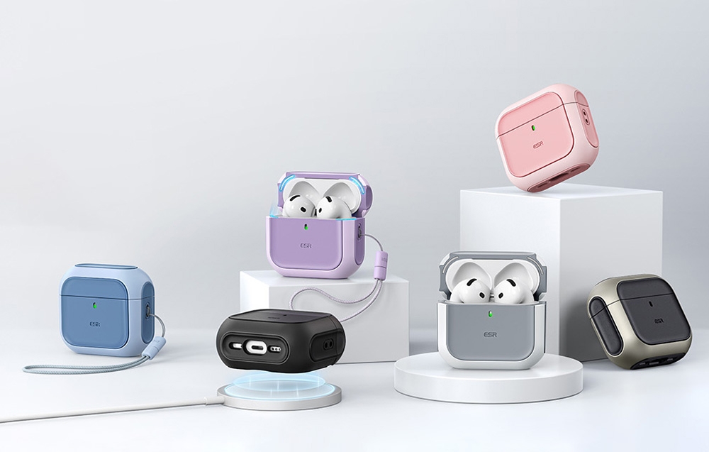 Apple AirPods 4 ESR Orbit Halolock MagSafe dėklas jūsų ausinėms rožinės spalvos aprašymas - Prekės nuotrauka Apple AirPods 4 ESR Orbit Halolock MagSafe dėklas jūsų ausinėms rožinės spalvos aprašymas - Prekės nuotrauka