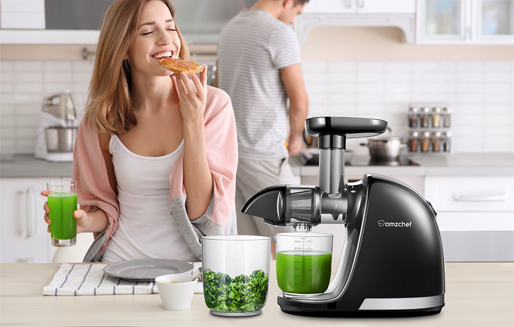 AMZCHEF 1501-BK-SM lėtai veikianti sulčiaspaudė (juoda) aprašymas - Prekės nuotrauka AMZCHEF 1501-BK-SM lėtai veikianti sulčiaspaudė (juoda) aprašymas - Prekės nuotrauka