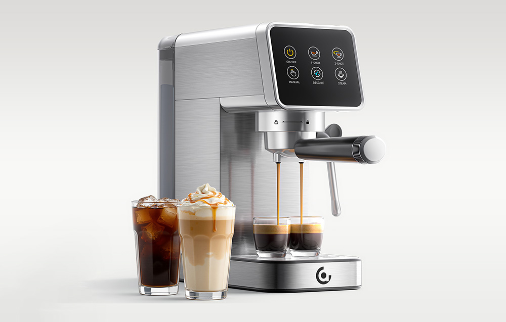 Kavos aparatas AMZCHEF CE-AZ-EM1507-SV Piston-Type Espresso Aparatas aprašymas - Prekės nuotrauka