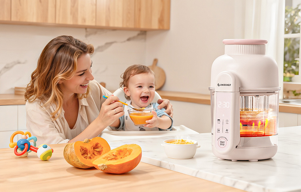 AMZCHEF CE-F5-CW Baby Food Maker aprašymas - Prekės nuotrauka
