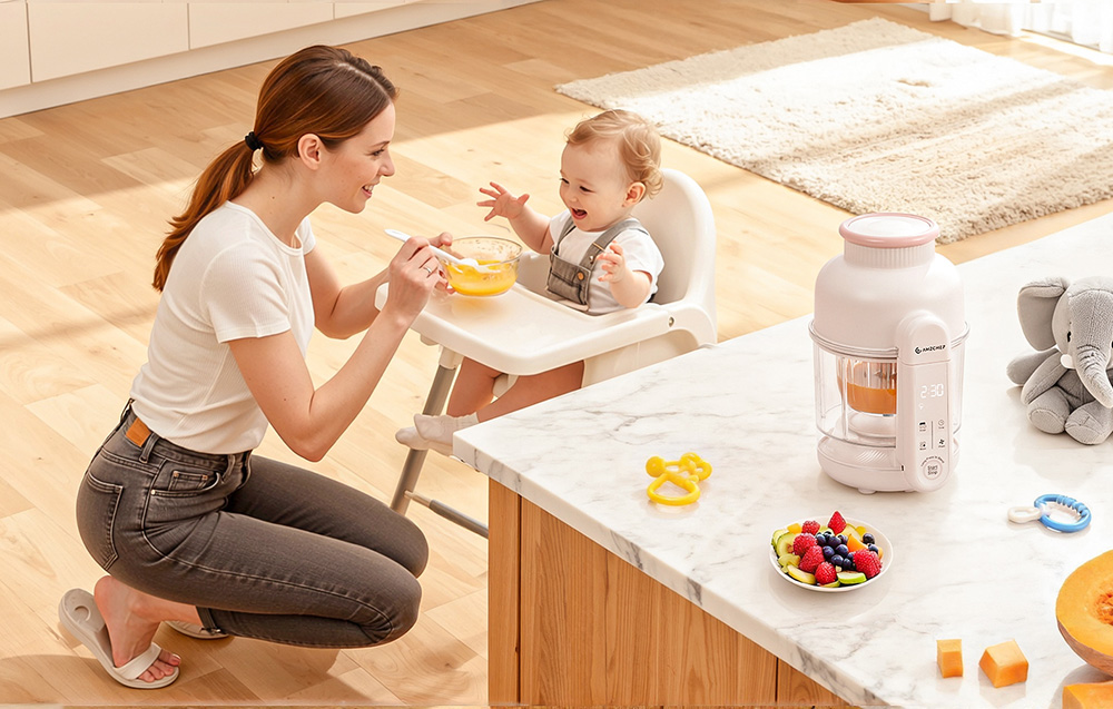 AMZCHEF CE-F5-CW Baby Food Maker aprašymas - Prekės nuotrauka