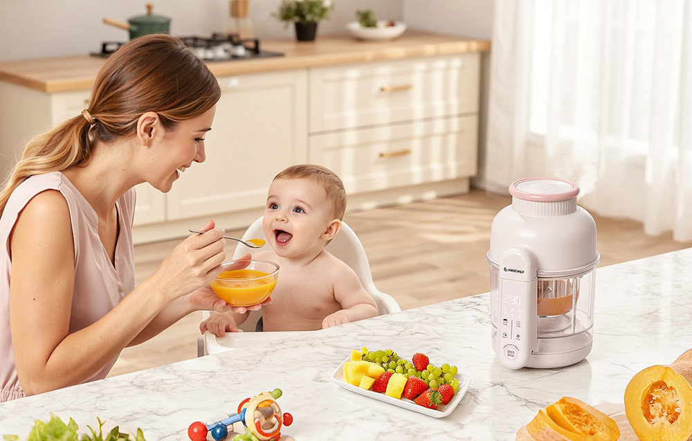 AMZCHEF CE-F5-CW Baby Food Maker aprašymas - Prekės nuotrauka