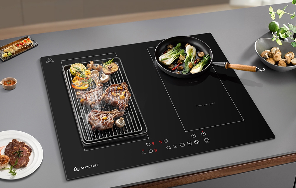 Kaitlentė AMZCHEF CE-FS-I72S-FFDD06 Induction Cooktop, 4 zones aprašymas - Prekės nuotrauka