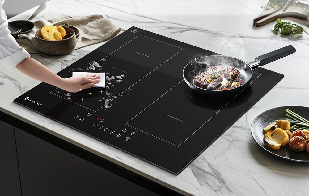Kaitlentė AMZCHEF CE-FS-I72S-FFDD06 Induction Cooktop, 4 zones aprašymas - Prekės nuotrauka