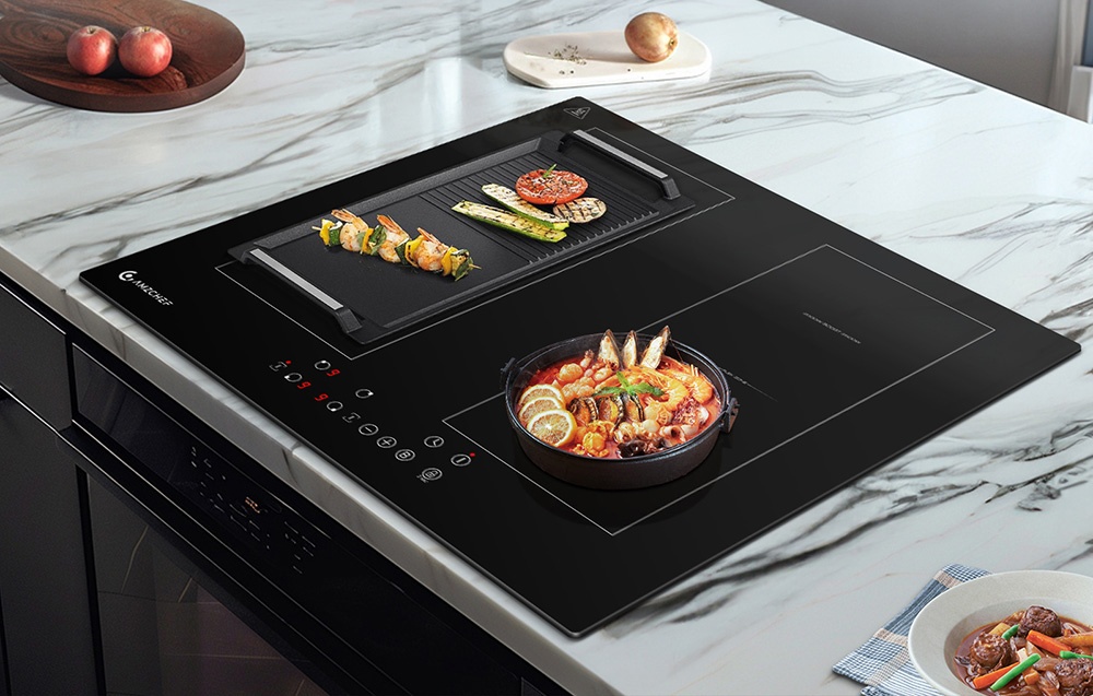 Kaitlentė AMZCHEF CE-FS-I72S-FFDD06 Induction Cooktop, 4 zones aprašymas - Prekės nuotrauka
