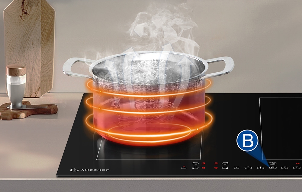Kaitlentė AMZCHEF CE-FS-I72S-FFDD06 Induction Cooktop, 4 zones aprašymas - Prekės nuotrauka