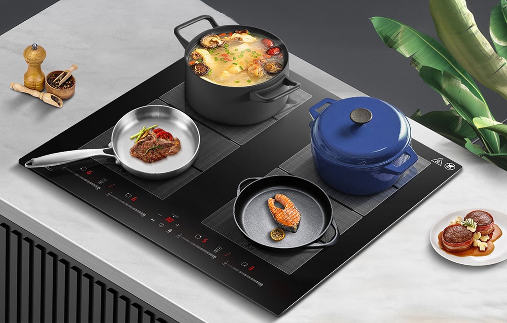 Kaitlentė AMZCHEF CE-FS-I74S-FFDD10 Induction Cooktop, 4 zones aprašymas - Prekės nuotrauka
