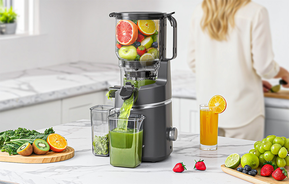 Sulčiaspaudė AMZCHEF CE-SJ-036C-GA Slow Juicer aprašymas - Prekės nuotrauka