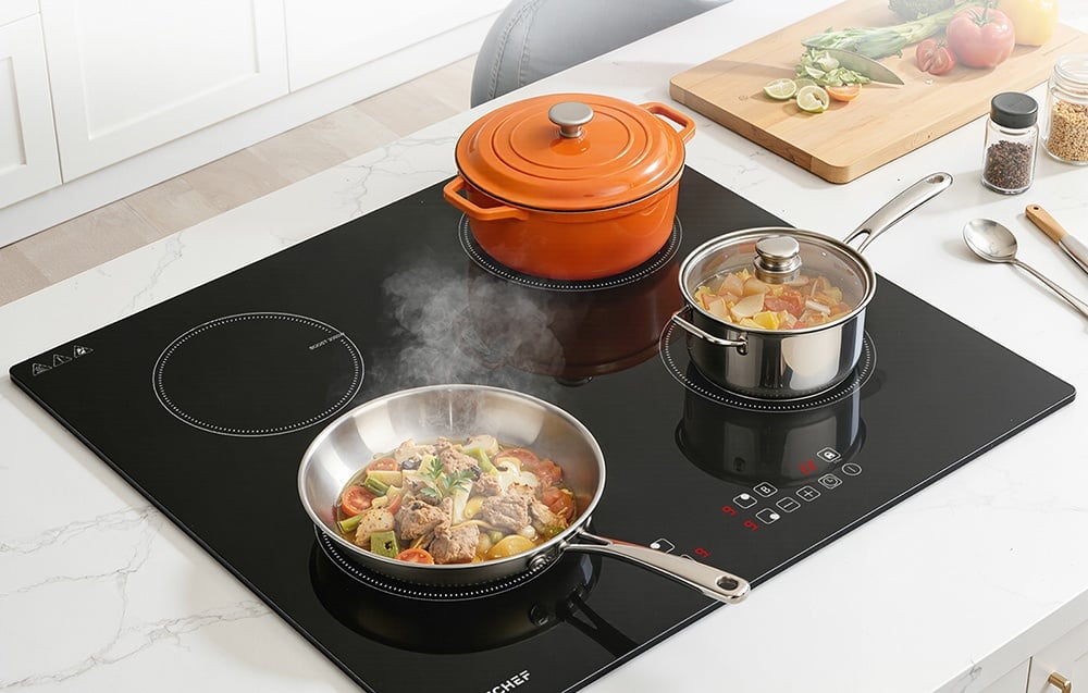 Kaitlentė AMZCHEF CE-T-74IB4xyzf-CS 4-Zone Induction Cooktop aprašymas - Prekės nuotrauka