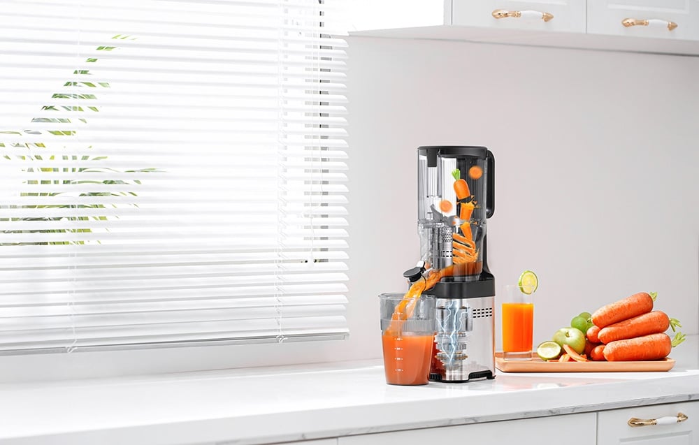 Sulčiaspaudė AMZCHEF CE-ZM1902B-SV Slow Juicer aprašymas - Prekės nuotrauka