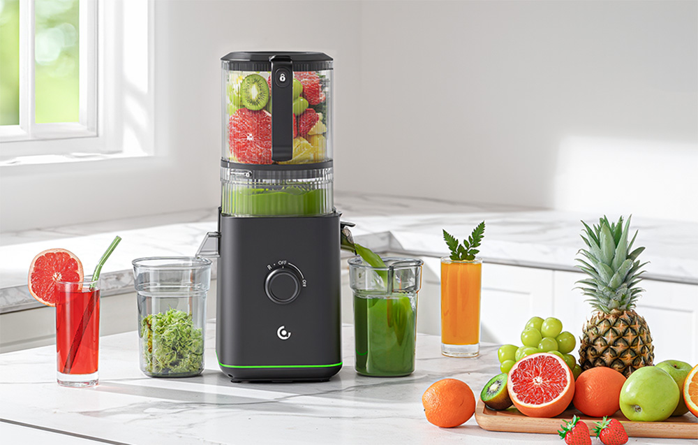 Sulčiaspaudė AMZCHEF CE-ZM1919 Slow Juicer (Juodas) aprašymas - Prekės nuotrauka