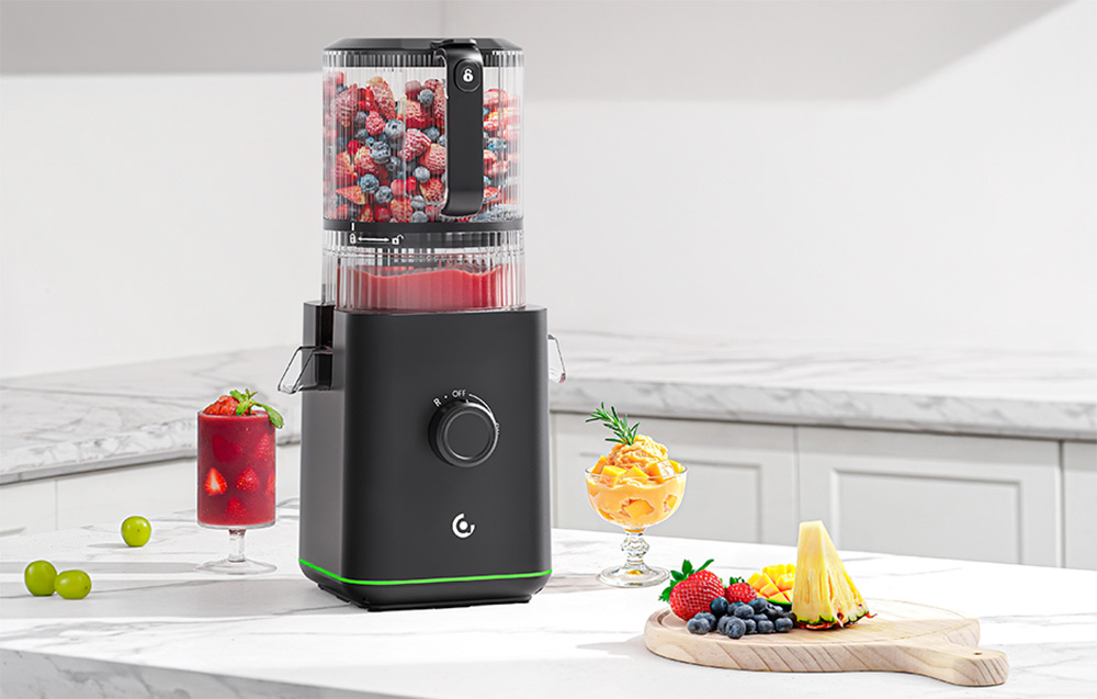 Sulčiaspaudė AMZCHEF CE-ZM1919 Slow Juicer (Juodas) aprašymas - Prekės nuotrauka