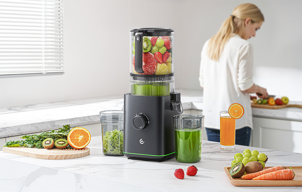 Sulčiaspaudė AMZCHEF CE-ZM1919 Slow Juicer (Juodas) aprašymas - Prekės nuotrauka