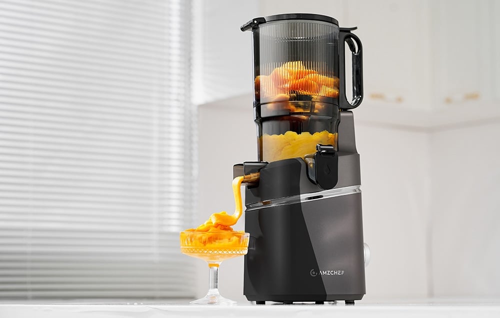 Sulčiaspaudė AMZCHEF SJ-036CBK Slow Juicer (Juodas) aprašymas - Prekės nuotrauka Sulčiaspaudė AMZCHEF SJ-036CBK Slow Juicer (Juodas) aprašymas - Prekės nuotrauka
