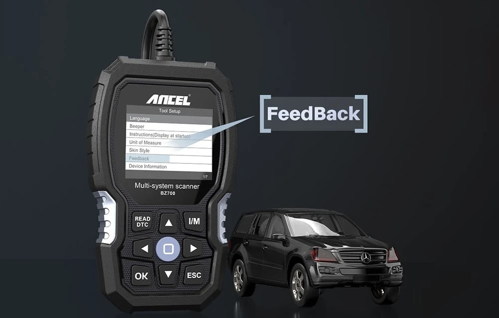 Ancel BZ700 OBD2 diagnostic scanner aprašymas - Prekės nuotrauka