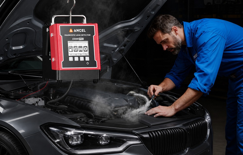 Automobilių Nuotėkio Detektorius - ANCEL L5000 PRO 0,5–20 PSI EVAP Dūmų Testeris aprašymas - Prekės nuotrauka