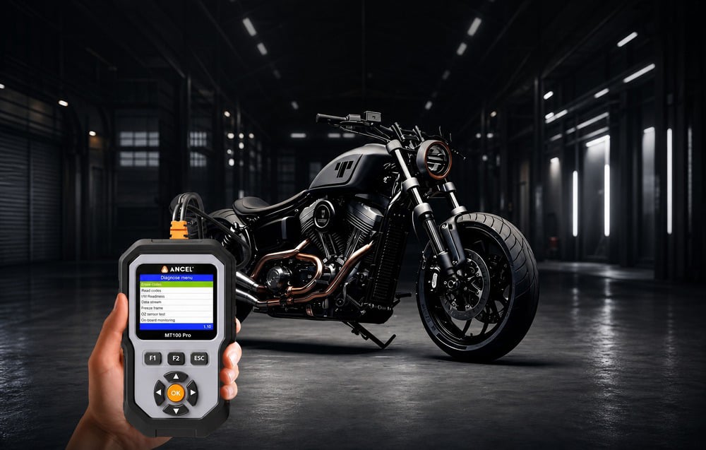 Motociklų Diagnostikos Skaitytuvas - ANCEL MT100 PRO, Skirtas Hero Honda Kymco Suzuki Sym Yamaha, ABS OBDII USB, 8–18 V DC aprašymas - Prekės nuotrauka