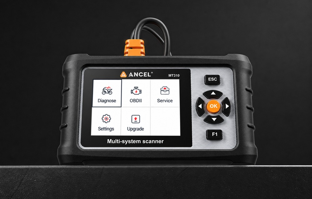 Motociklų Diagnostikos Skaitytuvas - ANCEL MT310 3,5 Colio Spalvotas TFT Ekranas BMW Harley Honda Yamaha Suzuki Kawasaki OBDII USB Wi-Fi Atnaujinimai aprašymas - Prekės nuotrauka