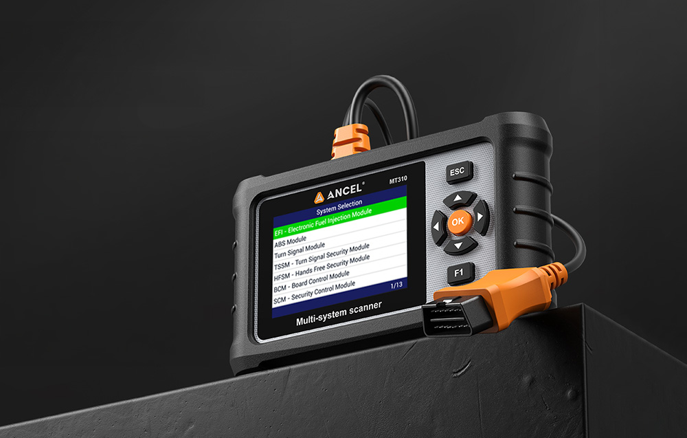 Motociklų Diagnostikos Skaitytuvas - ANCEL MT310 3,5 Colio Spalvotas TFT Ekranas BMW Harley Honda Yamaha Suzuki Kawasaki OBDII USB Wi-Fi Atnaujinimai aprašymas - Prekės nuotrauka
