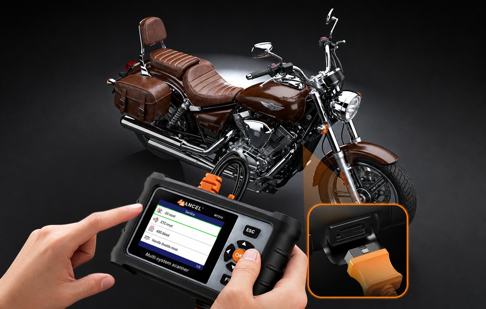 Motociklų Diagnostikos Skaitytuvas - ANCEL MT310 3,5 Colio Spalvotas TFT Ekranas BMW Harley Honda Yamaha Suzuki Kawasaki OBDII USB Wi-Fi Atnaujinimai aprašymas - Prekės nuotrauka