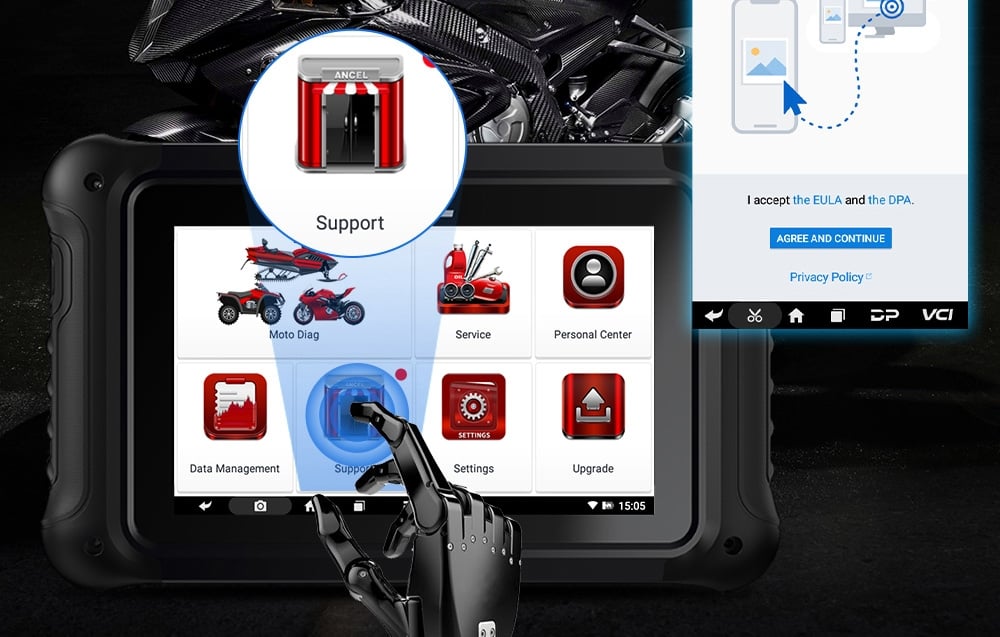 Ancel MT700 motorcycle diagnostic scanner aprašymas - Prekės nuotrauka Ancel MT700 motorcycle diagnostic scanner aprašymas - Prekės nuotrauka