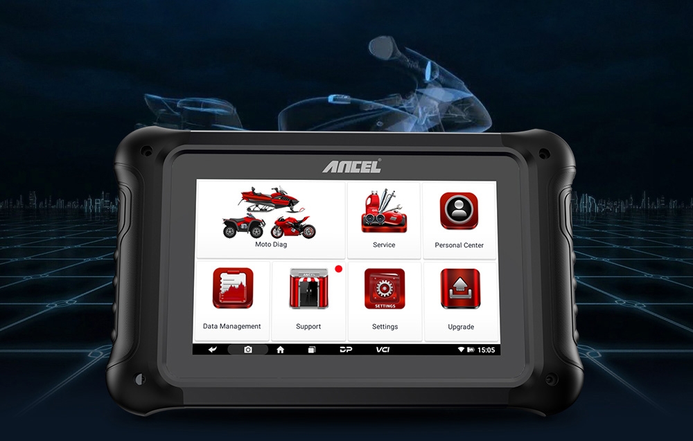 Ancel MT700 motorcycle diagnostic scanner aprašymas - Prekės nuotrauka Ancel MT700 motorcycle diagnostic scanner aprašymas - Prekės nuotrauka