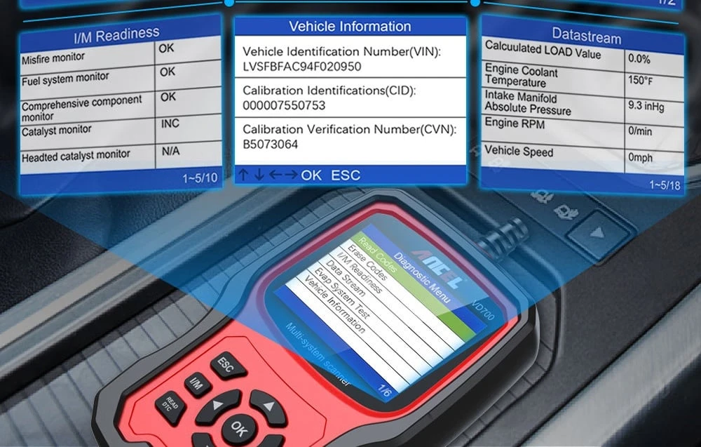 Ancel VD700 OBD2 diagnostic scanner aprašymas - Prekės nuotrauka