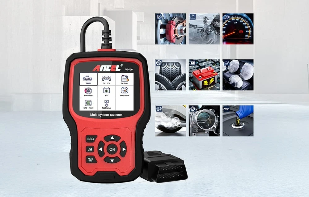 Ancel VD700 OBD2 diagnostic scanner aprašymas - Prekės nuotrauka