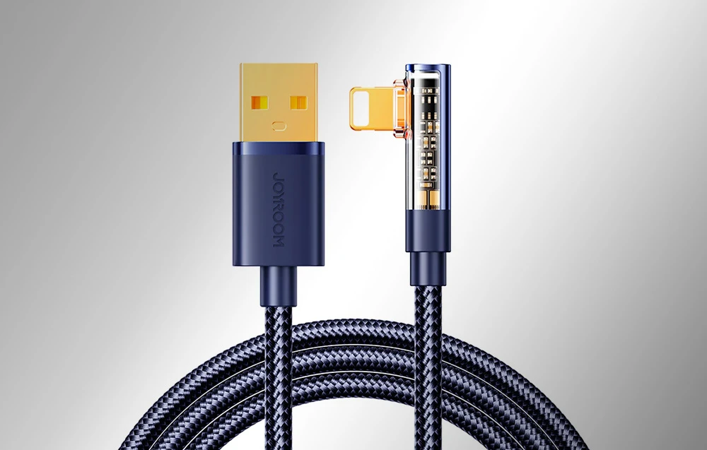Kampinis kabelis prie USB-A / Lightning / 1.2 m Joyroom S-UL012A6 (mėlynas) aprašymas - Prekės nuotrauka Kampinis kabelis prie USB-A / Lightning / 1.2 m Joyroom S-UL012A6 (mėlynas) aprašymas - Prekės nuotrauka