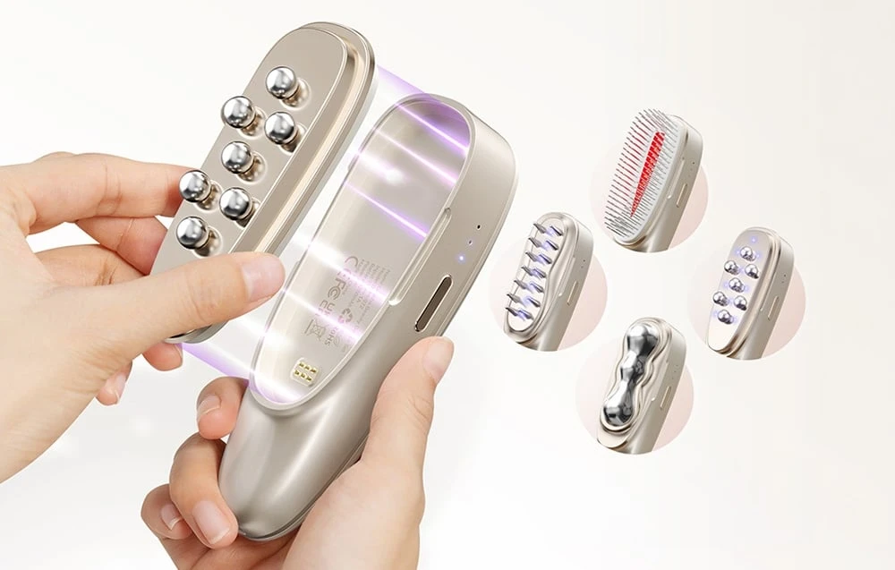 ANLAN 02-AGSY51-0RA 3-in-1 Massager for the Body, Face, and Head aprašymas - Prekės nuotrauka