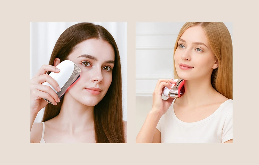 ANLAN 02-AGSY53-02A 2-in-1 Face and Head Massager aprašymas - Prekės nuotrauka