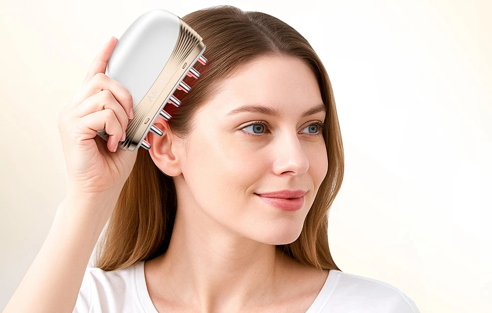 ANLAN 02-AGSY53-02A 2-in-1 Face and Head Massager aprašymas - Prekės nuotrauka