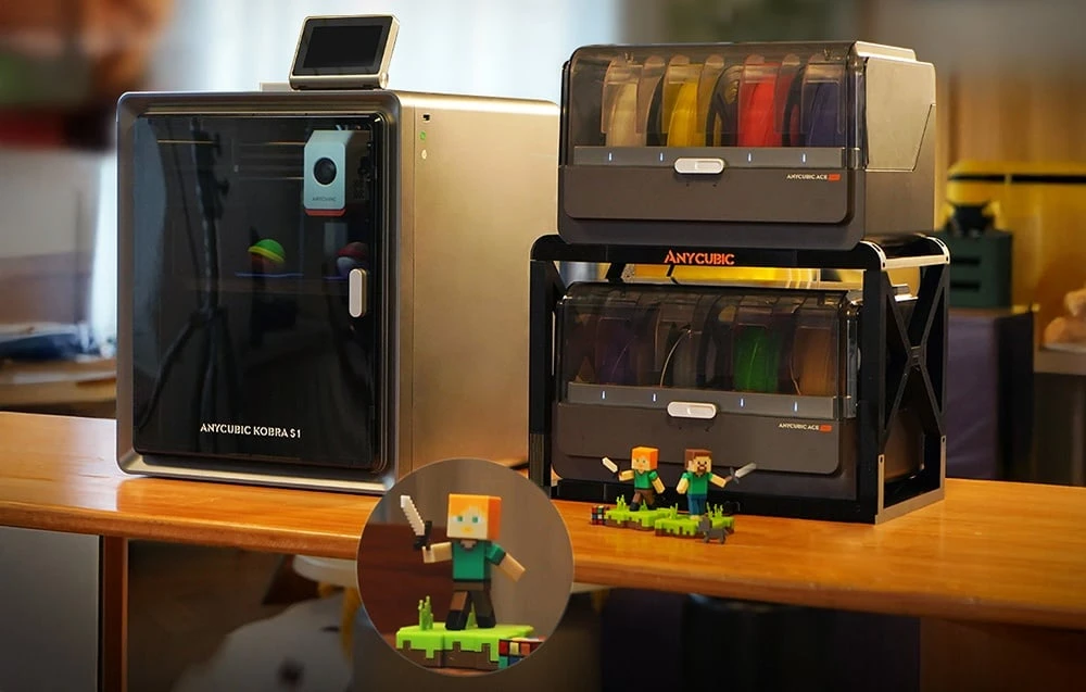 Anycubic Kobra S1 Combo 3D Spausdintuvas aprašymas - Prekės nuotrauka Anycubic Kobra S1 Combo 3D Spausdintuvas aprašymas - Prekės nuotrauka