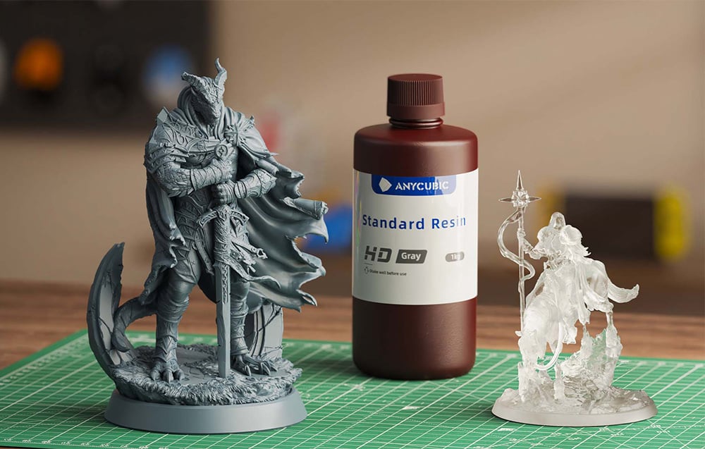 ANYCUBIC standartinė derva HD (pilka) aprašymas - Prekės nuotrauka