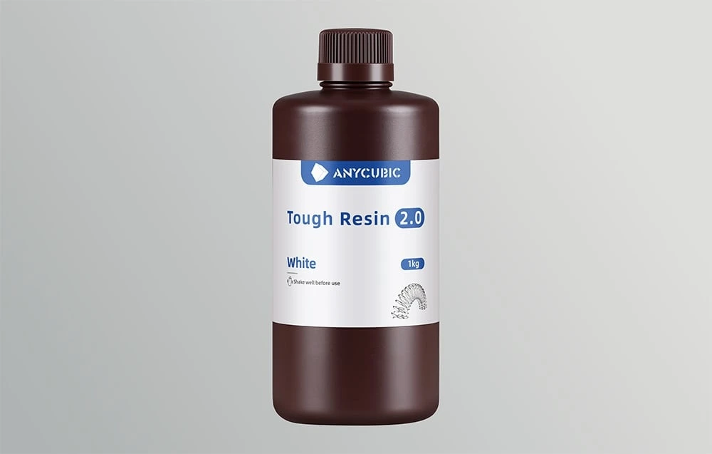 Żywica AnyCubic Tough Resin 2.0 (Balta) aprašymas - Prekės nuotrauka