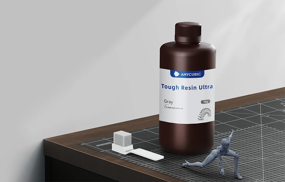 ANYCUBIC Tough Resin Ultra (pilka) aprašymas - Prekės nuotrauka