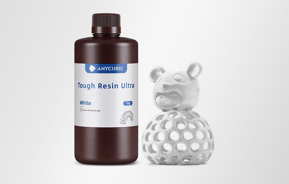 ANYCUBIC tvirta derva itin stipriai (balta) aprašymas - Prekės nuotrauka