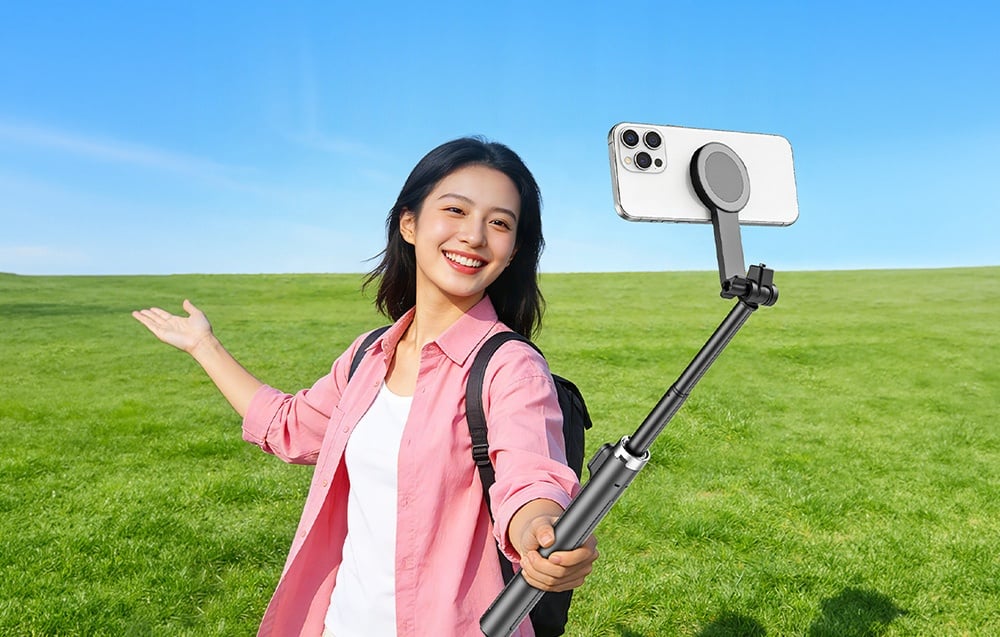 Aochuan Asmenukių lazda Ulanzi Asmenukių lazdos trikojis 1,76 m magnetinis „Magsafe“ telefonas, išmanusis telefonas + nuotolinio valdymo pultas / K1l-c aprašymas - Prekės nuotrauka