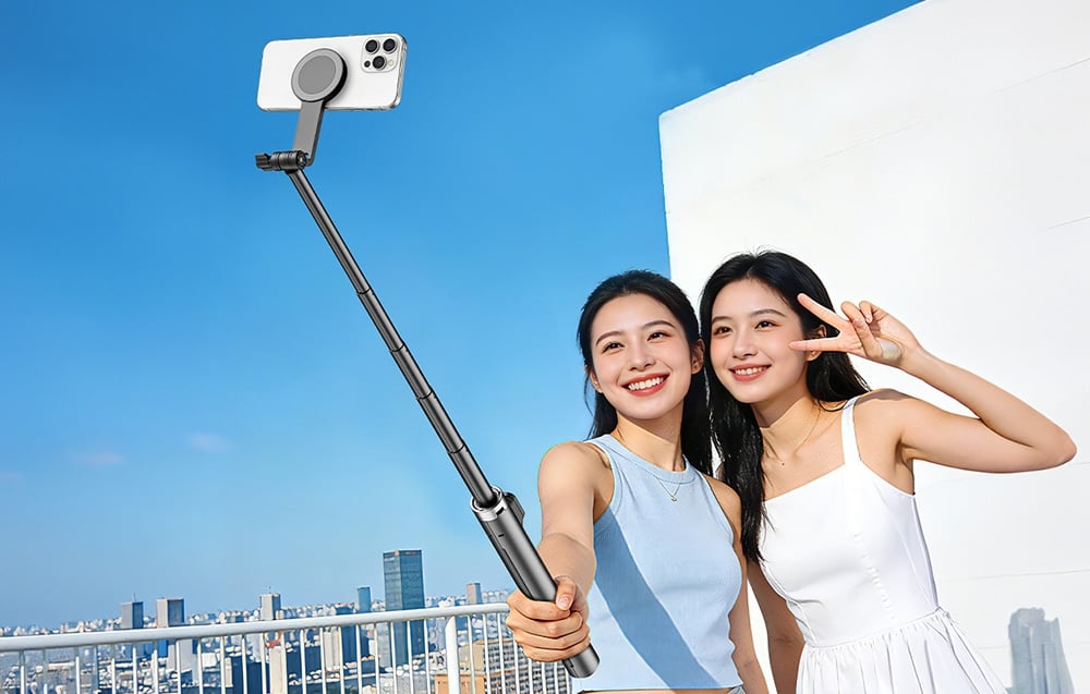 Aochuan Asmenukių lazda Ulanzi Asmenukių lazdos trikojis 1,76 m magnetinis „Magsafe“ telefonas, išmanusis telefonas + nuotolinio valdymo pultas / K1l-c aprašymas - Prekės nuotrauka