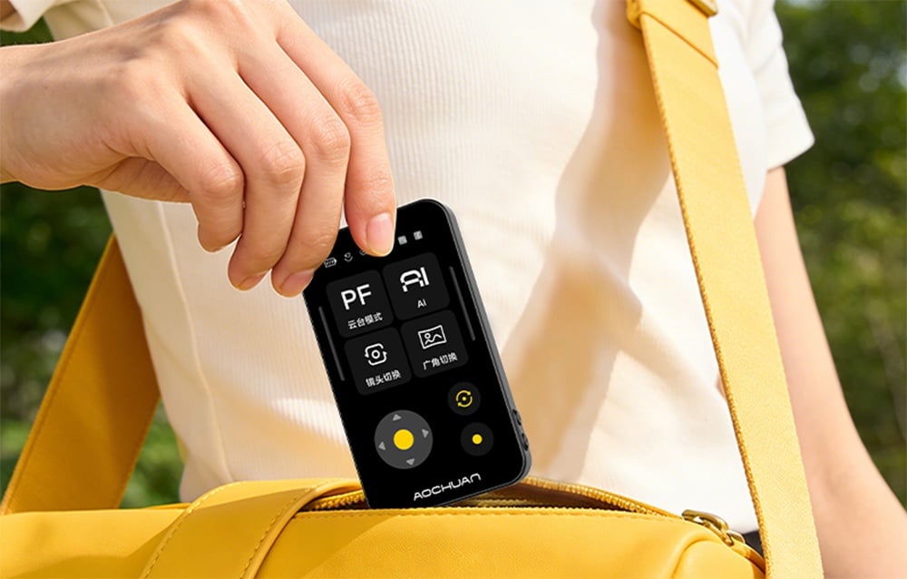 AOCHUAN S3 Gimbal with Additional Screen (Juodas) aprašymas - Prekės nuotrauka