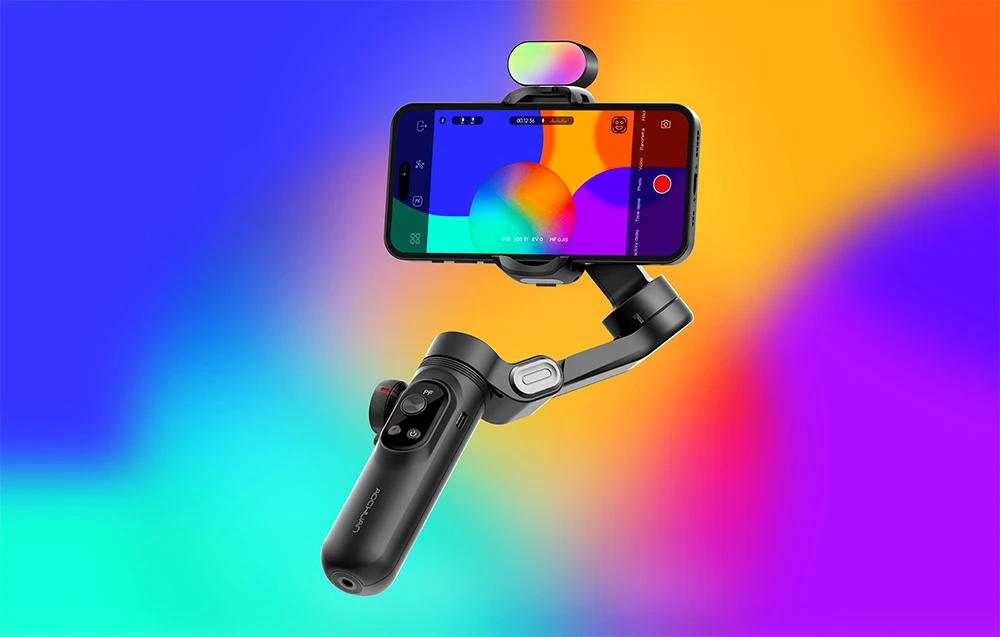 AOCHUAN X Pro Gimbal with RGB Lighting (Juodas) aprašymas - Prekės nuotrauka