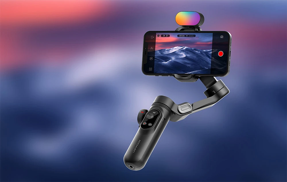 AOCHUAN X Pro Gimbal with RGB Lighting (Juodas) aprašymas - Prekės nuotrauka