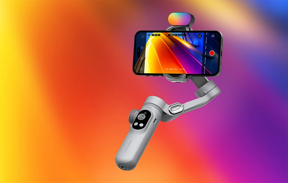AOCHUAN X Pro Gimbal with RGB Lighting (Gray) aprašymas - Prekės nuotrauka
