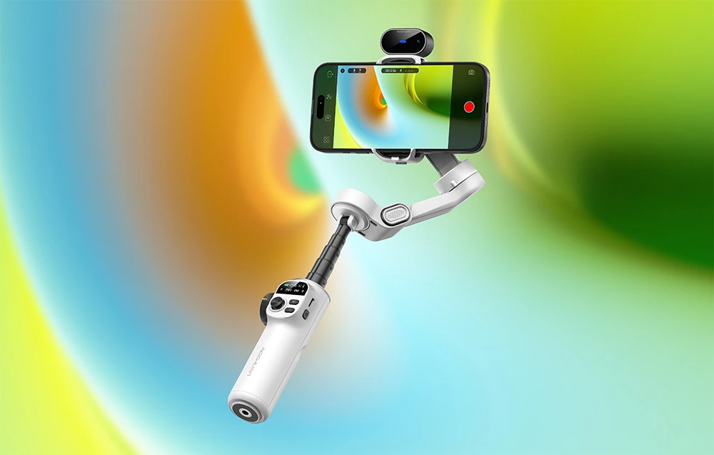 AOCHUAN X2 Gimbal with AI Sensor (Baltas) aprašymas - Prekės nuotrauka