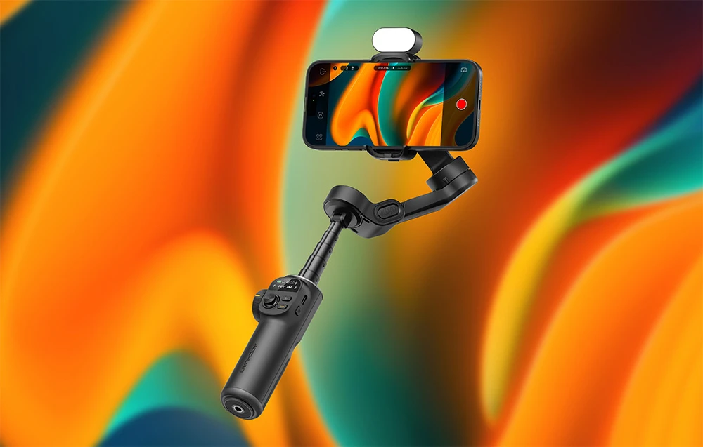 AOCHUAN X2 Gimbal with RGB Lighting juodos spalvos aprašymas - Prekės nuotrauka