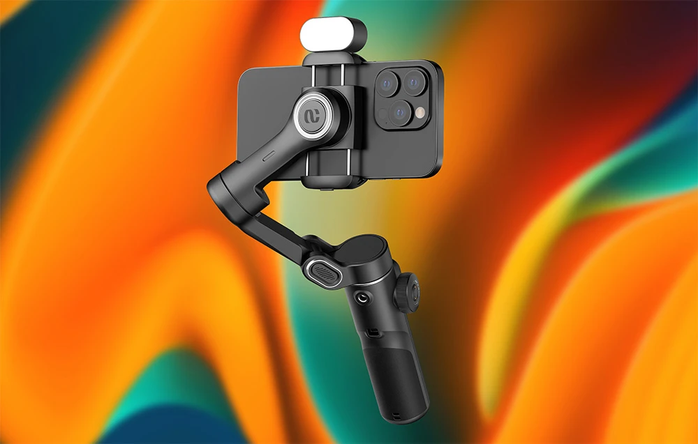 AOCHUAN X2 Gimbal with RGB Lighting juodos spalvos aprašymas - Prekės nuotrauka