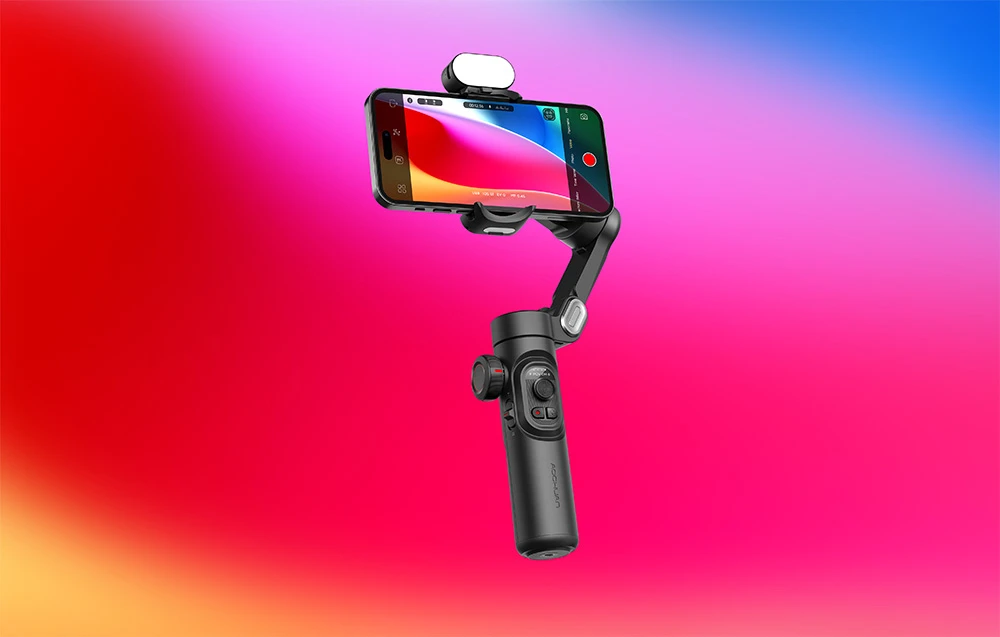 AOCHUAN XE Gimbal with RGB Lighting juodos spalvos aprašymas - Prekės nuotrauka