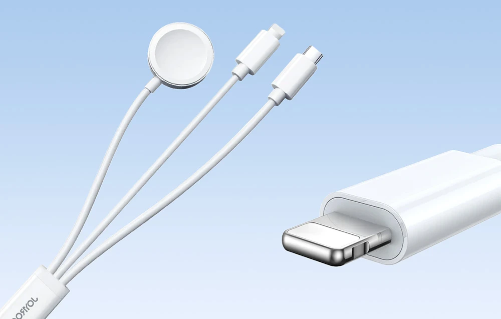 Apple Watch magnetinis įkroviklis Joyroom S-IW008 Lightning + USB-C 5 V 1.2 m (baltas) aprašymas - Prekės nuotrauka
