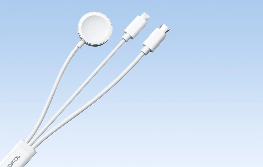 Apple Watch magnetinis įkroviklis Joyroom S-IW008 Lightning + USB-C 5 V 1.2 m (baltas) aprašymas - Prekės nuotrauka